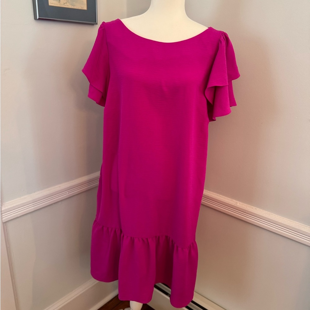 DKNY Pink Ruffle Dress